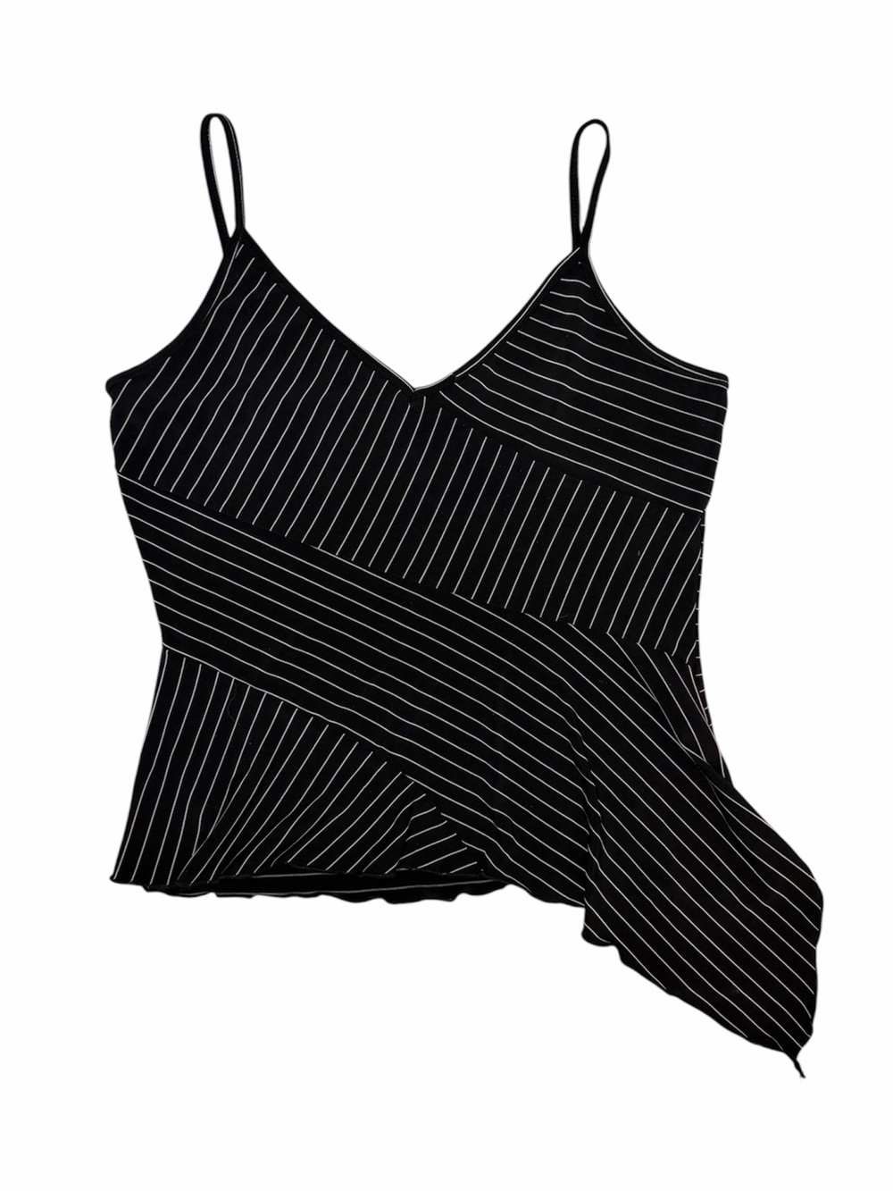 🖤 Y2K Charlotte Russe Asymmetrical Striped Tank Top 🖤